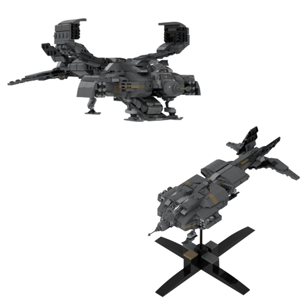 Micro Aliens Series PART I : UD-4L Dropship Flying/ Landing Type MOC Building Block Bricks |MocPixel Micro Aliens Series PART I : UD-4L Dropship Flying/ Landing Type MOC Building Block Bricks |MocPixel - Flying+Landing Type Lego Block Sets Alternative