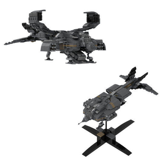 Micro Aliens Series PART I : UD-4L Dropship Flying/ Landing Type MOC Building Block Bricks |MocPixel Micro Aliens Series PART I : UD-4L Dropship Flying/ Landing Type MOC Building Block Bricks |MocPixel - Flying+Landing Type Lego Block Sets Alternative 1000