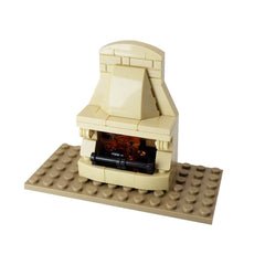Fire Place - CHRISTMAS MOC Building Block Bricks |MocPixel Fire Place - CHRISTMAS MOC Building Block Bricks |MocPixel - Christmas Lego Block Sets Alternative