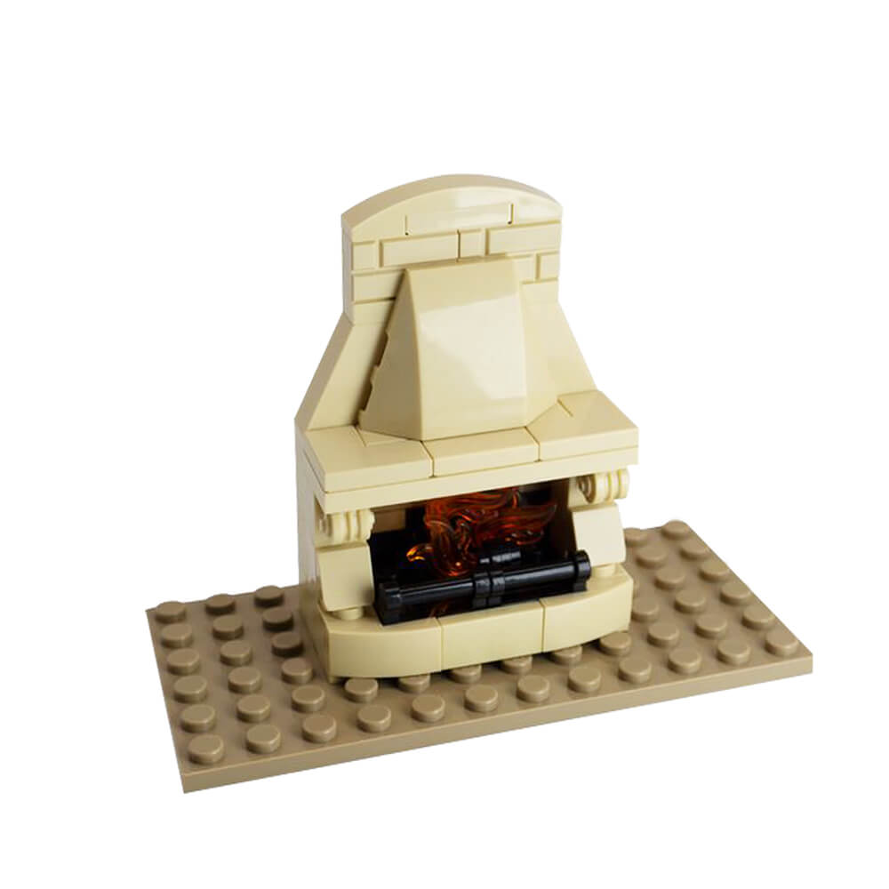 Fire Place - CHRISTMAS MOC Building Block Bricks |MocPixel Fire Place - CHRISTMAS MOC Building Block Bricks |MocPixel - Christmas Lego Block Sets Alternative
