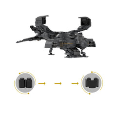 Micro Aliens Series PART I : UD-4L Dropship Flying/ Landing Type MOC Building Block Bricks |MocPixel Micro Aliens Series PART I : UD-4L Dropship Flying/ Landing Type MOC Building Block Bricks |MocPixel - Flying+Landing Type Lego Block Sets Alternative