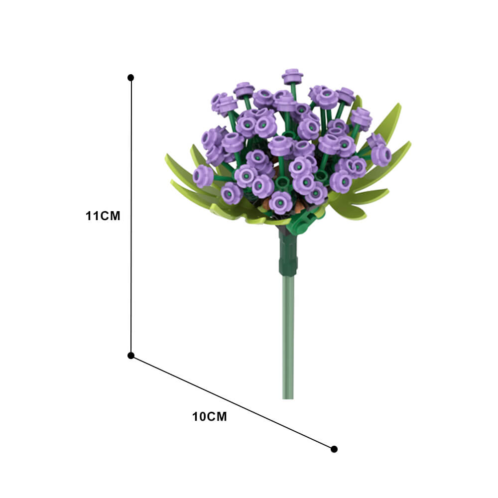 Follower & Vase Pink Sunrise/ Purple Verbena & Vase(Sunflowers Style) Love Gift MOC Building Block Bricks |MocPixel Follower & Vase Pink Sunrise/ Purple Verbena & Vase(Sunflowers Style) Love Gift MOC Building Block Bricks |MocPixel - Purple Verbena Follower Lego Block Sets Alternative