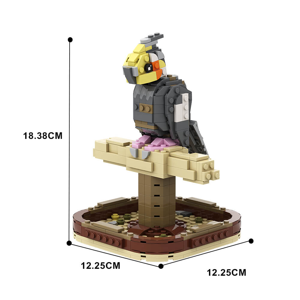 Eastern Rosella Parrot & Cockatiel MOC Building Block Bricks |MocPixel Eastern Rosella Parrot & Cockatiel MOC Building Block Bricks |MocPixel - Cockatiel Lego Block Sets Alternative