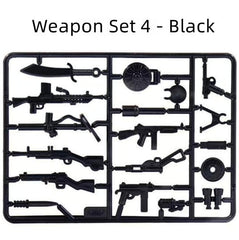 Mini Military Weapon MOC Building Blocks for Minifig |MocPixel Mini Military Weapon MOC Building Blocks for Minifig |MocPixel - Weapon Set 4 - Black Lego Block Sets Alternative
