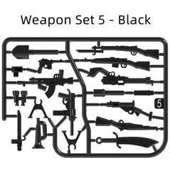 Mini Military Weapon MOC Building Blocks for Minifig |MocPixel Mini Military Weapon MOC Building Blocks for Minifig |MocPixel - Weapon Set 5 - Black Lego Block Sets Alternative