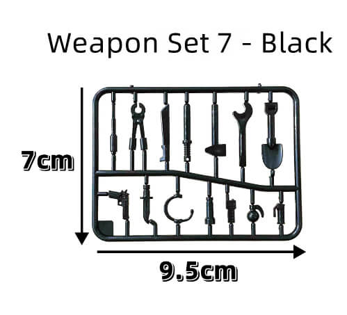 Mini Military Weapon MOC Building Blocks for Minifig |MocPixel Mini Military Weapon MOC Building Blocks for Minifig |MocPixel - Weapon Set 7 - Black Lego Block Sets Alternative