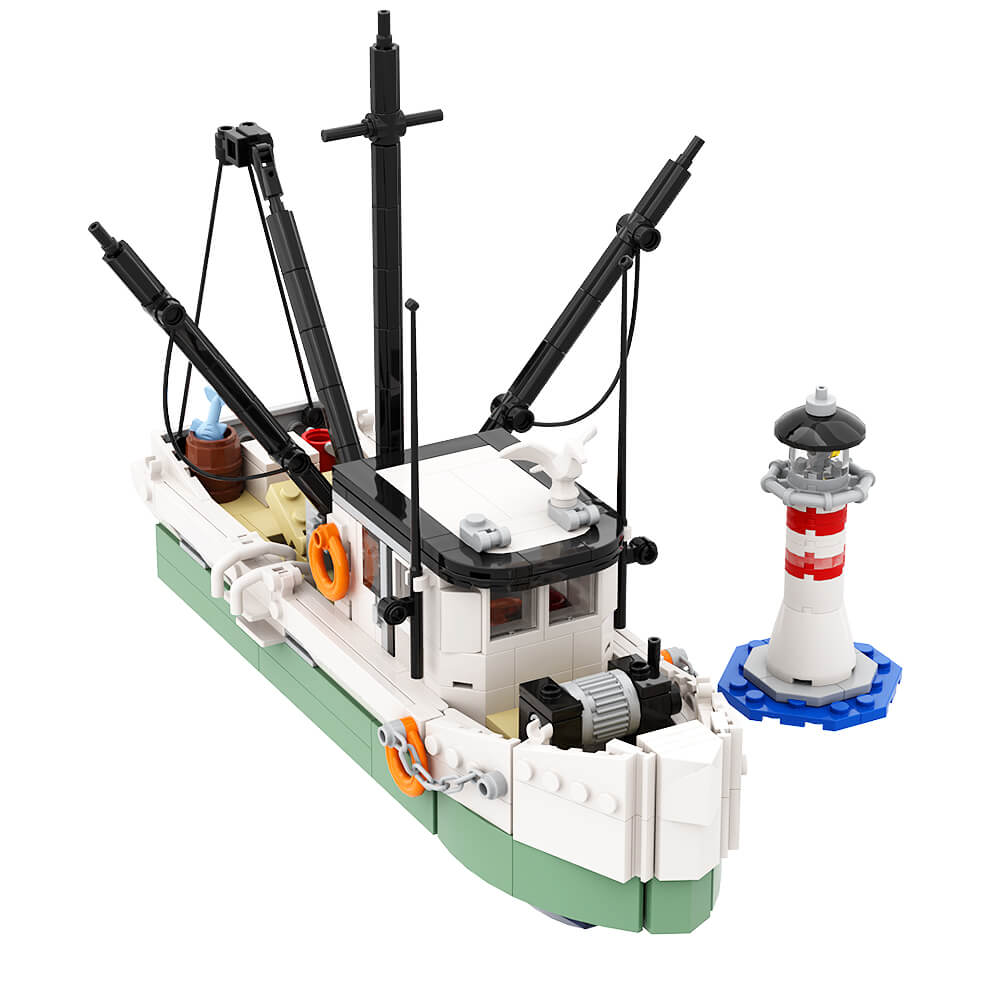 503PCS Shrimp Boat MOC Building Block Bricks – mocpixel