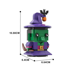 Halloween Figure & Witch Hat Wreath Ornaments MOC Building Block Bricks |MocPixel Halloween Figure & Witch Hat Wreath Ornaments MOC Building Block Bricks |MocPixel - The witch Lego Block Sets Alternative