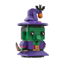Halloween Figure & Witch Hat Wreath Ornaments MOC Building Block Bricks |MocPixel Halloween Figure & Witch Hat Wreath Ornaments MOC Building Block Bricks |MocPixel - 5 Sets Collection(INC Wreath) Lego Block Sets Alternative