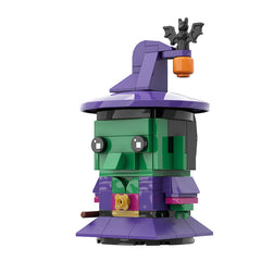 Halloween Figure & Witch Hat Wreath Ornaments MOC Building Block Bricks |MocPixel Halloween Figure & Witch Hat Wreath Ornaments MOC Building Block Bricks |MocPixel - 5 Sets Collection(INC Wreath) Lego Block Sets Alternative