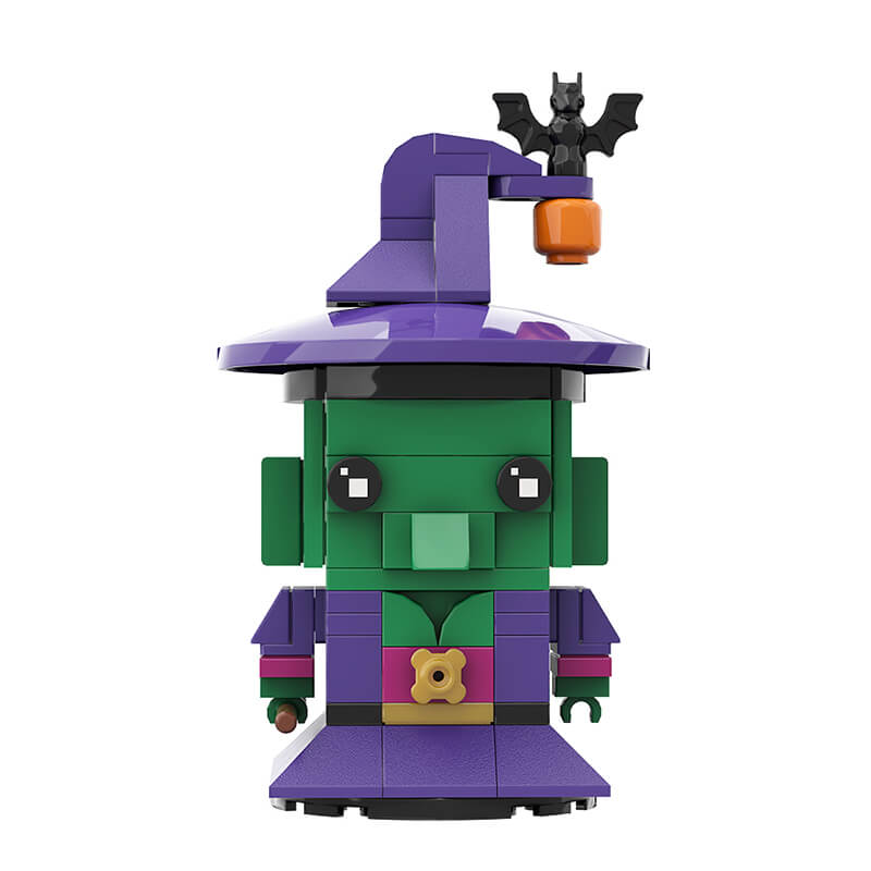 Halloween Figure & Witch Hat Wreath Ornaments MOC Building Block Bricks |MocPixel Halloween Figure & Witch Hat Wreath Ornaments MOC Building Block Bricks |MocPixel - 5 Sets Collection(INC Wreath) Lego Block Sets Alternative