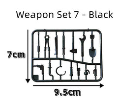 Mini Military Weapon MOC Building Blocks for Minifig |MocPixel Mini Military Weapon MOC Building Blocks for Minifig |MocPixel - Weapon Set 7 - Black Lego Block Sets Alternative