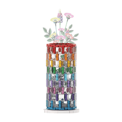483PCS Rainbow Color Vase MOC Building Block Bricks |MocPixel Lego alternatives