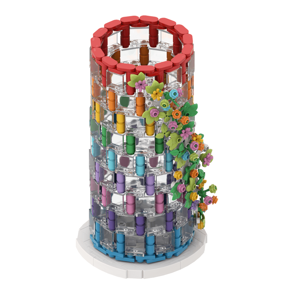483PCS Rainbow Color Vase MOC Building Block Bricks |MocPixel Lego alternatives