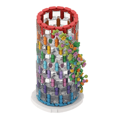483PCS Rainbow Color Vase MOC Building Block Bricks |MocPixel Lego alternatives