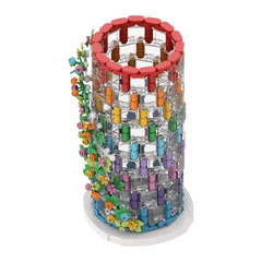 483PCS Rainbow Color Vase MOC Building Block Bricks |MocPixel Lego alternatives