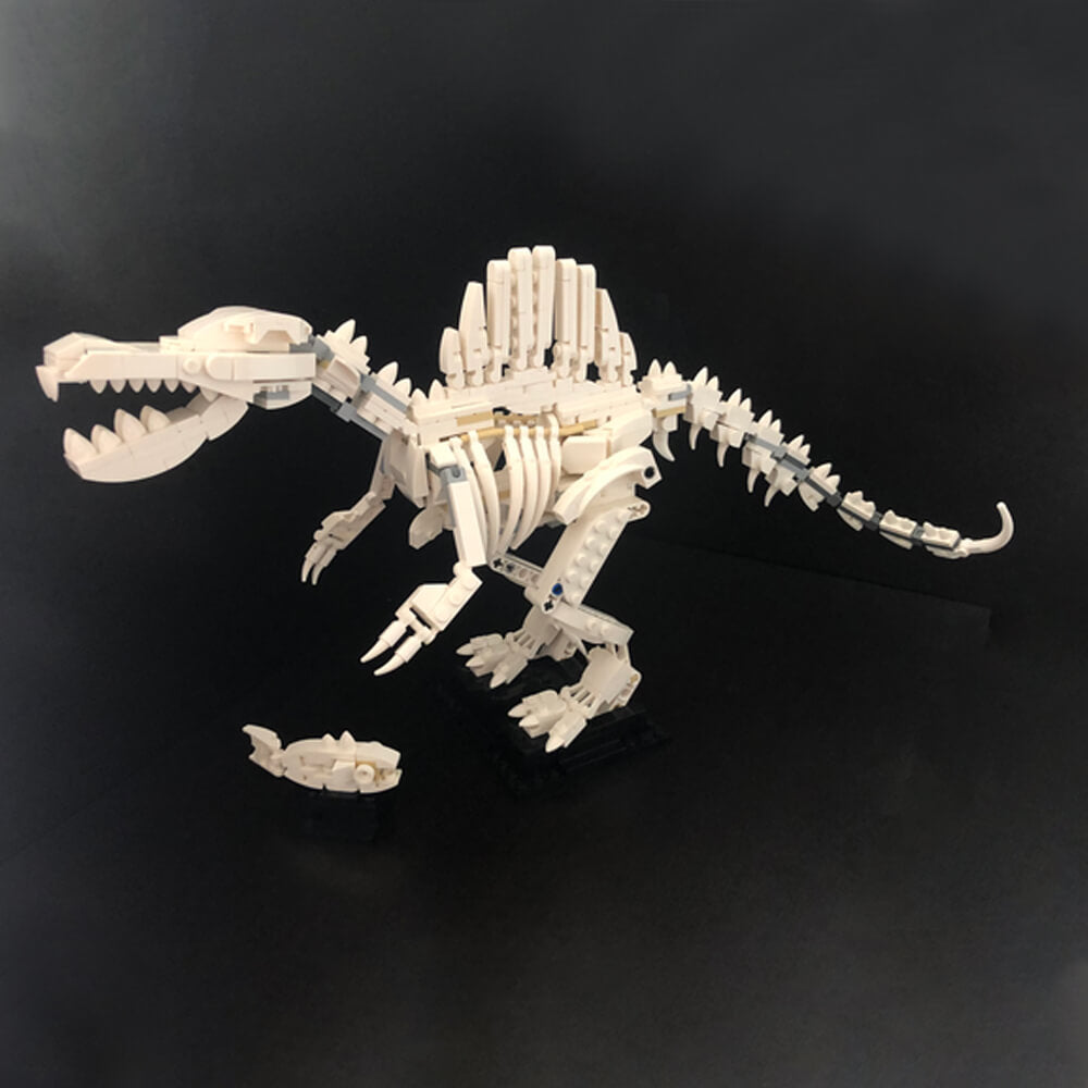 Dinosaur Fossil - Spinosaurus/ Stegosaurus Skeleton MOC Building Block Bricks |MocPixel Dinosaur Fossil - Spinosaurus/ Stegosaurus Skeleton MOC Building Block Bricks |MocPixel - Stegosaurus Lego Block Sets Alternative
