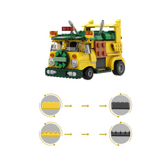490PCS Turtle Van Party Wagon Tnnt MOC Building Block Bricks |MocPixel 490PCS Turtle Van Party Wagon Tnnt MOC Building Block Bricks |MocPixel - Default Title Lego Block Sets Alternative