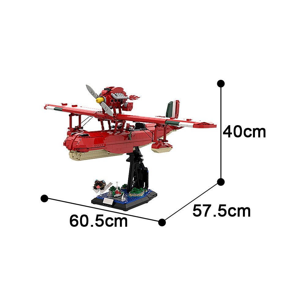 2445PCS Porco Rosso Savoia S.21 Folgore + Stand MOC Building Block Bricks |MocPixel 2445PCS Porco Rosso Savoia S.21 Folgore + Stand MOC Building Block Bricks |MocPixel - Default Title Lego Block Sets Alternative