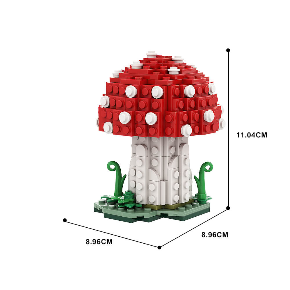 164PCS Amanita Muscaria Mushroom MOC Building Block Bricks |MocPixel 164PCS Amanita Muscaria Mushroom MOC Building Block Bricks |MocPixel - Default Title Lego Block Sets Alternative