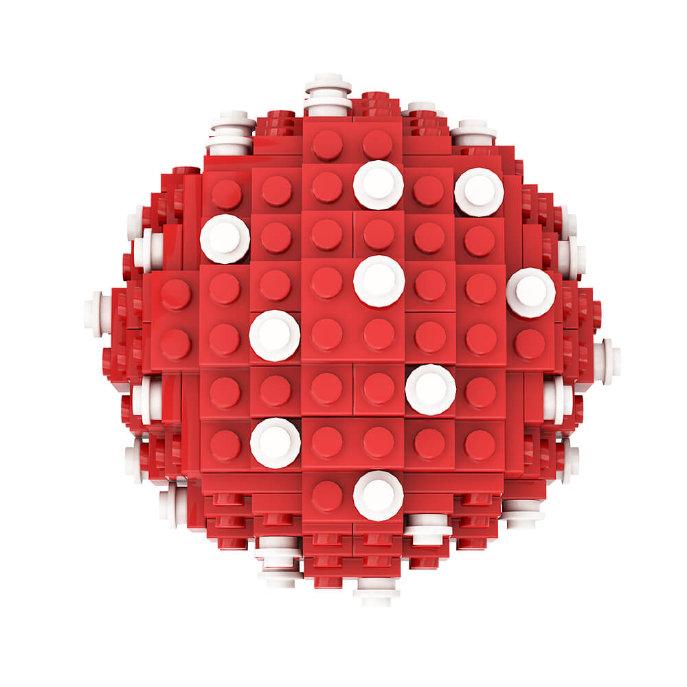 164PCS Amanita Muscaria Mushroom MOC Building Block Bricks |MocPixel 164PCS Amanita Muscaria Mushroom MOC Building Block Bricks |MocPixel - Default Title Lego Block Sets Alternative
