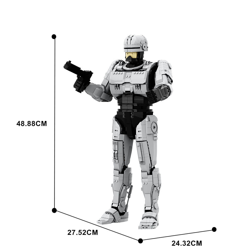 2476PCS RobotCop Robot MOC Building Block Bricks |MocPixel 2476PCS RobotCop Robot MOC Building Block Bricks |MocPixel - No Stand(2054PCS) Lego Block Sets Alternative