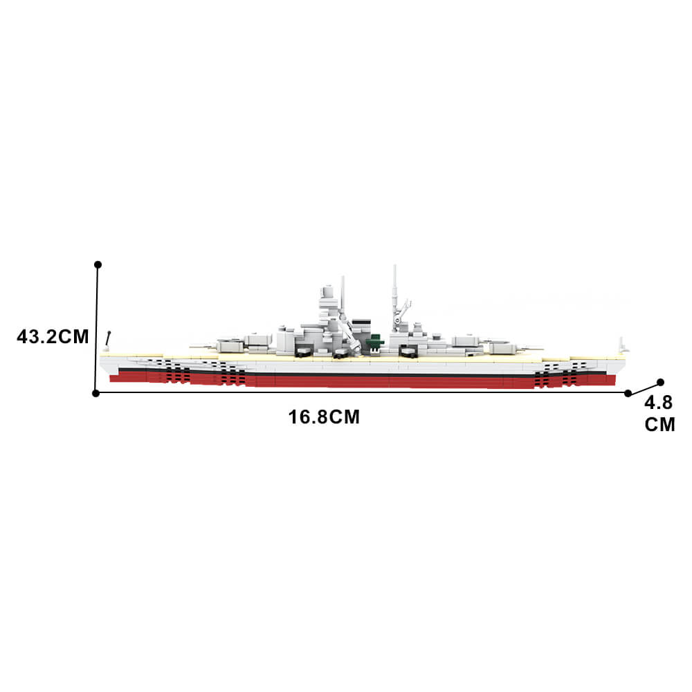 339PCS Battleship Bismarck MOC Building Block Bricks |MocPixel 339PCS Battleship Bismarck MOC Building Block Bricks |MocPixel - Default Title Lego Block Sets Alternative