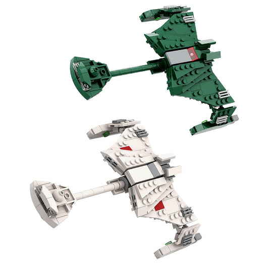 223PCS Klingon Starship D7 Class Battle Cruise Construction Set Building Block Bricks |Mocpixel 223PCS Klingon Starship D7 Class Battle Cruise Construction Set Building Block Bricks |Mocpixel - D7 - White+Green Lego Block Sets Alternative 1000