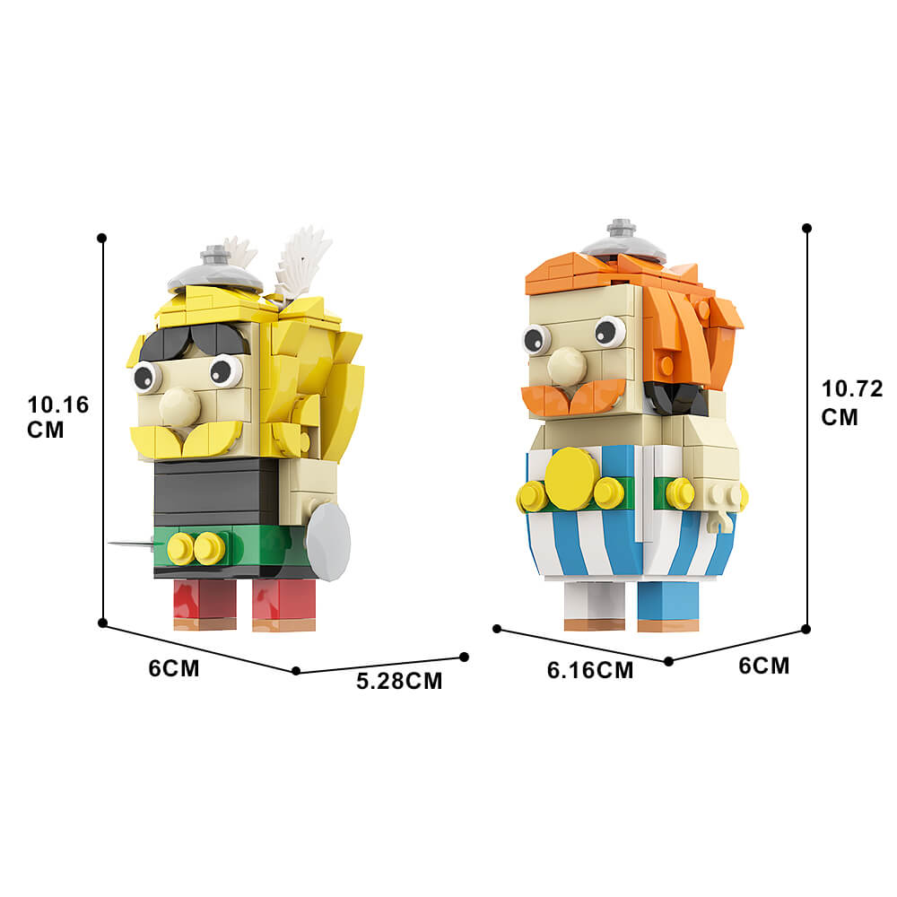 296PCS Asterix And Obelix Brickheadz MOC Building Block Bricks |MocPixel 296PCS Asterix And Obelix Brickheadz MOC Building Block Bricks |MocPixel - Default Title Lego Block Sets Alternative
