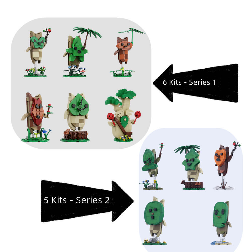 Korok Yahaha-Zelda Series 1&2 MOC Building Block Bricks |MocPixel Korok Yahaha-Zelda Series 1&2 MOC Building Block Bricks |MocPixel - Series 1 & 2( 11 kits Total) Lego Block Sets Alternative