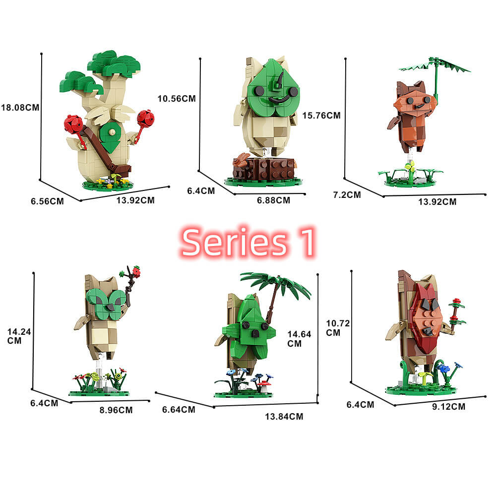 Korok Yahaha-Zelda Series 1&2 MOC Building Block Bricks |MocPixel Korok Yahaha-Zelda Series 1&2 MOC Building Block Bricks |MocPixel - 6 Kits - Series 1 Lego Block Sets Alternative