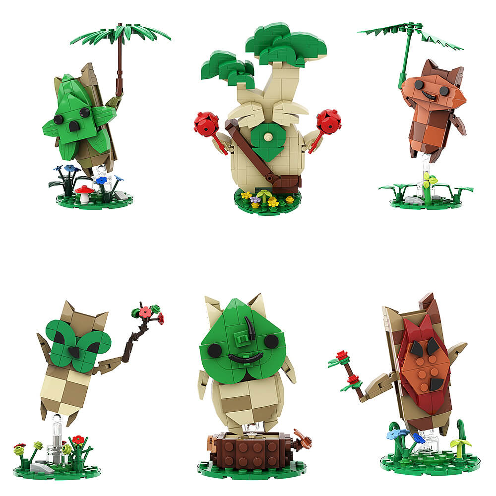 Korok Yahaha-Zelda Series 1&2 MOC Building Block Bricks |MocPixel Korok Yahaha-Zelda Series 1&2 MOC Building Block Bricks |MocPixel - Series 1 & 2( 11 kits Total) Lego Block Sets Alternative