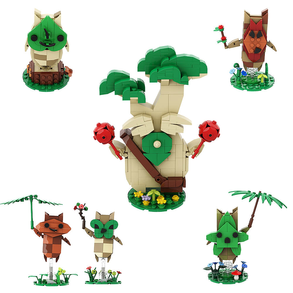 Korok Yahaha-Zelda Series 1&2 MOC Building Block Bricks |MocPixel Korok Yahaha-Zelda Series 1&2 MOC Building Block Bricks |MocPixel - Series 1 & 2( 11 kits Total) Lego Block Sets Alternative