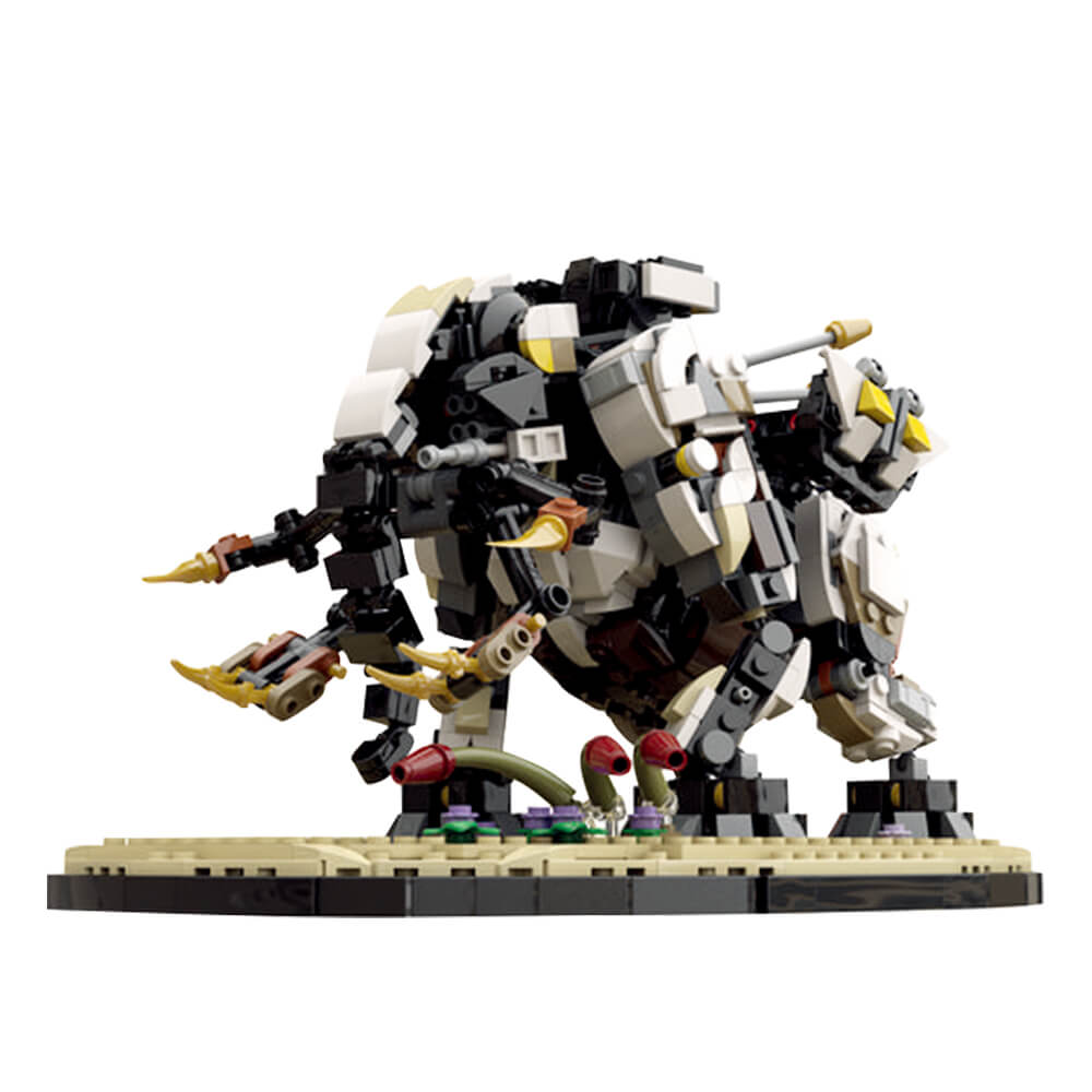 1203PCS Horizon Forbidden West Tremortusk With Stand MOC Building