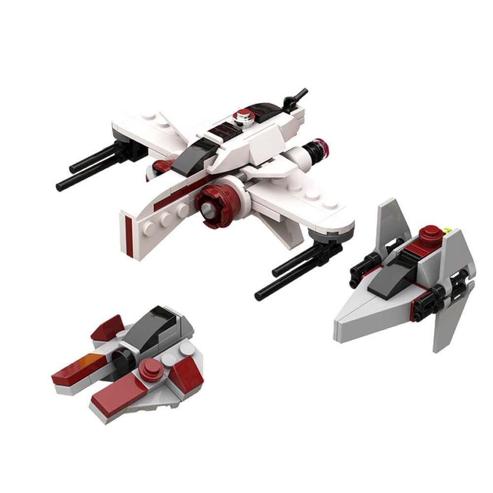 155PCS Republic Fighter Squadron Space War MOC Building Block Bricks |MocPixel 155PCS Republic Fighter Squadron Space War MOC Building Block Bricks |MocPixel - Default Title Lego Block Sets Alternative