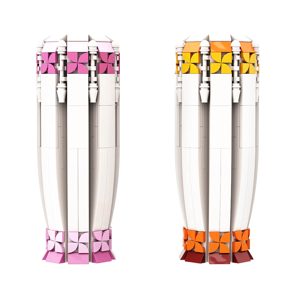 Follower & Vase Pink Sunrise/ Purple Verbena & Vase(Sunflowers Style) Love Gift MOC Building Block Bricks |MocPixel Follower & Vase Pink Sunrise/ Purple Verbena & Vase(Sunflowers Style) Love Gift MOC Building Block Bricks |MocPixel - Pink Sunrise Follower Lego Block Sets Alternative