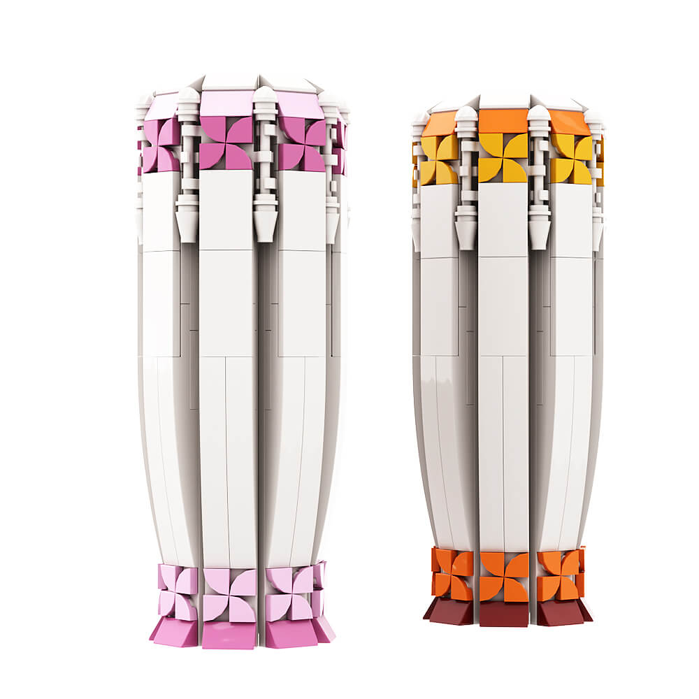 Follower & Vase Pink Sunrise/ Purple Verbena & Vase(Sunflowers Style) Love Gift MOC Building Block Bricks |MocPixel Follower & Vase Pink Sunrise/ Purple Verbena & Vase(Sunflowers Style) Love Gift MOC Building Block Bricks |MocPixel - Pink Sunrise Follower Lego Block Sets Alternative