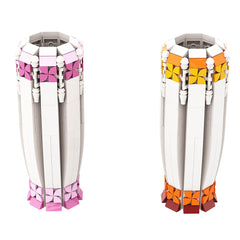 Follower & Vase Pink Sunrise/ Purple Verbena & Vase(Sunflowers Style) Love Gift MOC Building Block Bricks |MocPixel Follower & Vase Pink Sunrise/ Purple Verbena & Vase(Sunflowers Style) Love Gift MOC Building Block Bricks |MocPixel - Pink Sunrise Follower Lego Block Sets Alternative
