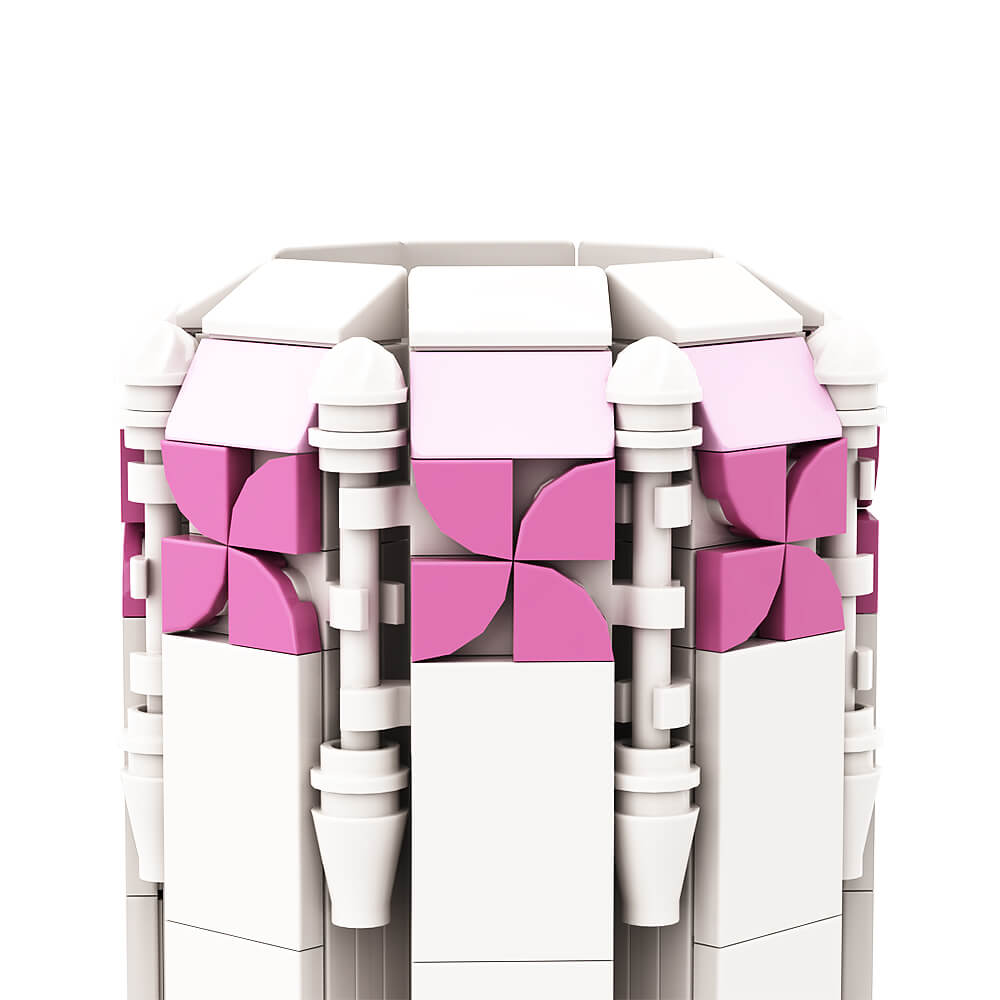 Follower & Vase Pink Sunrise/ Purple Verbena & Vase(Sunflowers Style) Love Gift MOC Building Block Bricks |MocPixel Follower & Vase Pink Sunrise/ Purple Verbena & Vase(Sunflowers Style) Love Gift MOC Building Block Bricks |MocPixel - Pink Sunrise Follower Lego Block Sets Alternative