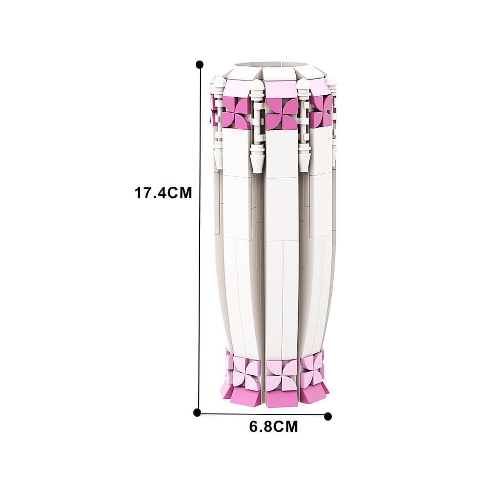 Follower & Vase Pink Sunrise/ Purple Verbena & Vase(Sunflowers Style) Love Gift MOC Building Block Bricks |MocPixel Follower & Vase Pink Sunrise/ Purple Verbena & Vase(Sunflowers Style) Love Gift MOC Building Block Bricks |MocPixel - Vase - Pink Lego Block Sets Alternative