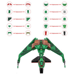 Klingon Bird of Prey MOC Building Block Bricks |MocPixel Klingon Bird of Prey MOC Building Block Bricks |MocPixel - Mini Size(100PCS) Lego Block Sets Alternative