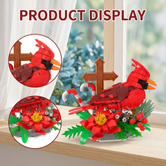 483PCS Northern Cardinal-Christmas MOC Building Block Bricks |MocPixel