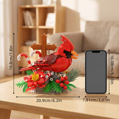 483PCS Northern Cardinal-Christmas MOC Building Block Bricks |MocPixel