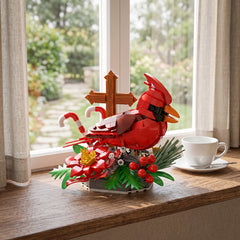 483PCS Northern Cardinal-Christmas MOC Building Block Bricks |MocPixel