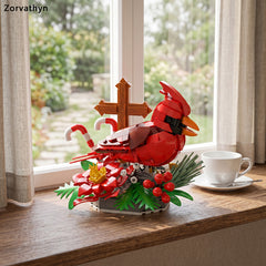 483PCS Northern Cardinal-Christmas MOC Building Block Bricks |MocPixel