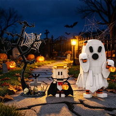 383PCS Calvin and Hobbs-Halloween MOC Building Block Bricks |MocPixel