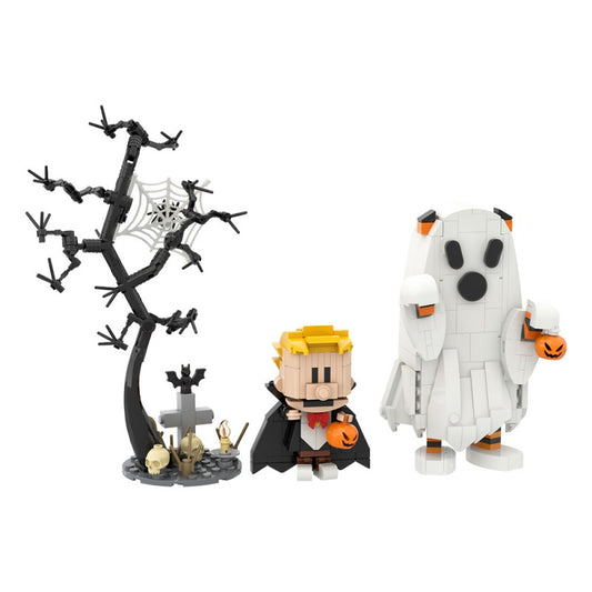 383PCS Calvin and Hobbs-Halloween MOC Building Block Bricks |MocPixel 800