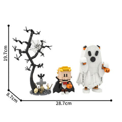 383PCS Calvin and Hobbs-Halloween MOC Building Block Bricks |MocPixel