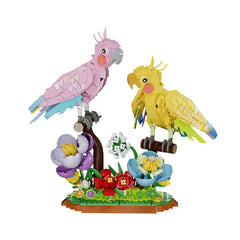 637PCS Cockatiel Love Valentine's Day MOC Building Block Bricks |MocPixel