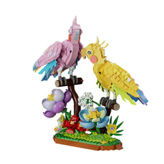 637PCS Cockatiel Love Valentine's Day MOC Building Block Bricks |MocPixel